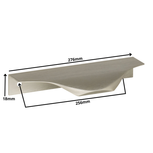 Edge Grip Profilová rukoväť UA04 256 mm (celková dĺžka 276 mm) - kartáčovaná nerezová oceľ