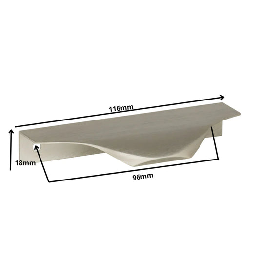 Edge Grip Profilová rukoväť UA04 96 mm (celková dĺžka 116 mm) - kartáčovaná nerezová oceľ