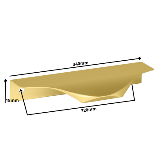 Edge Grip Profilová rukoväť UA04 320 mm (celková dĺžka 340 mm) - zlatá