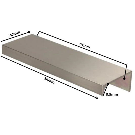 Edge Grip Profilová rukoväť FE06 64 mm (celková dĺžka 84 mm) - kartáčovaná nerezová oceľ