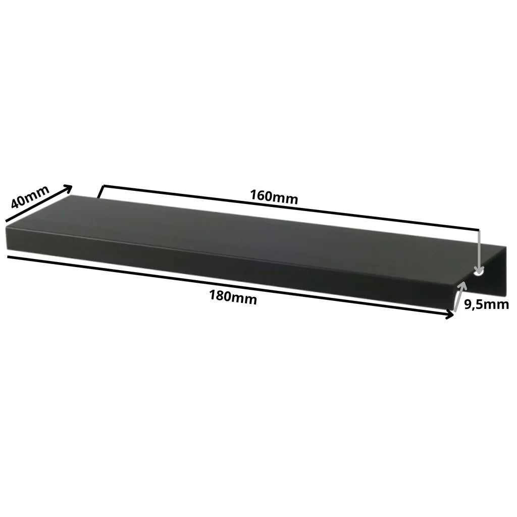 Edge Grip Profilová rukoväť FE06 160 mm (celková dĺžka 180 mm) - matná čierna