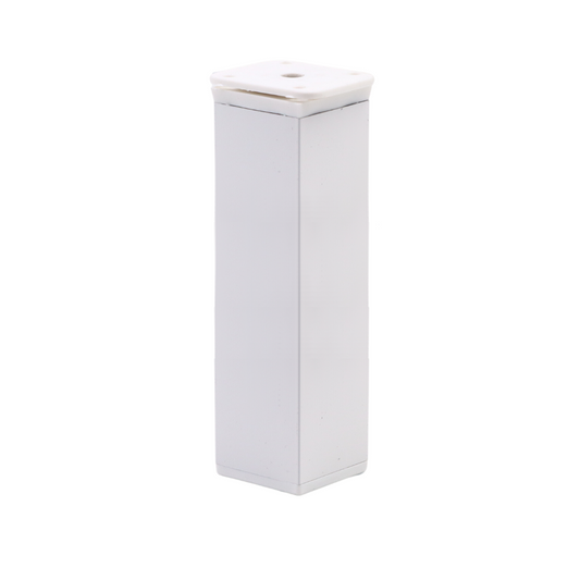 Štvorcová noha nábytku 40x40mm - H150mm - Biela – Furnica
