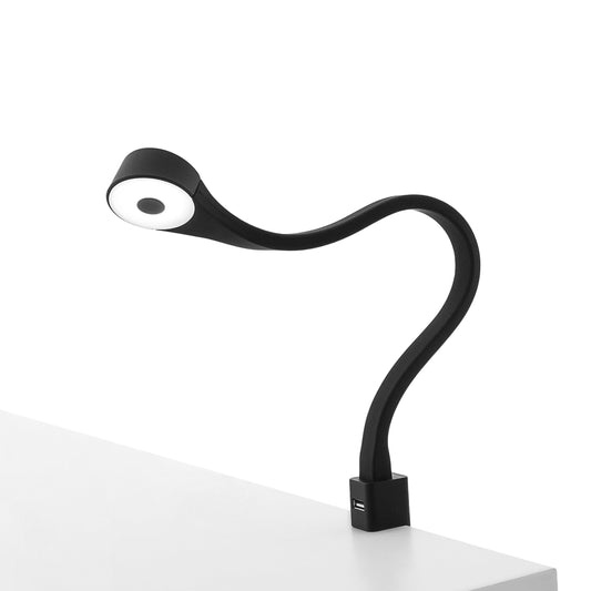 2 spálne LED lampy s USB + napájacím zdrojom (F02) – Čierna / Biela zima – Furnica