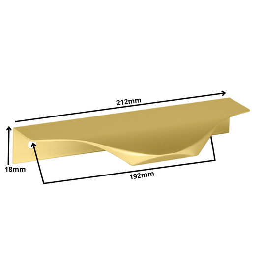 Edge Grip Profilová rukoväť UA04 192 mm (celková dĺžka 212 mm) - zlatá