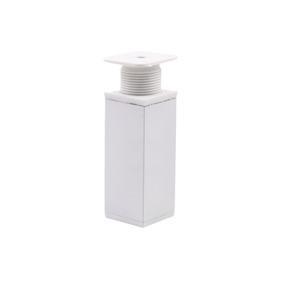 Štvorcová noha nábytku 40x40mm - H100mm Biela (2) – Furnica