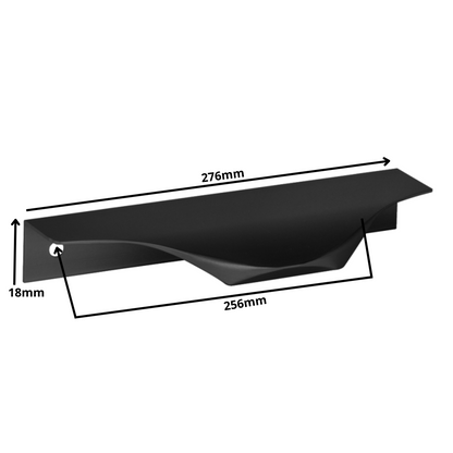 Edge Grip Profilová rukoväť UA04 256 mm (celková dĺžka 276 mm) - matná čierna