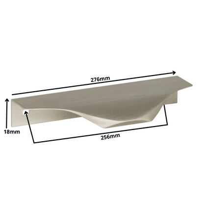 Edge Grip Profilová rukoväť UA04 256 mm (celková dĺžka 276 mm) - kartáčovaná nerezová oceľ
