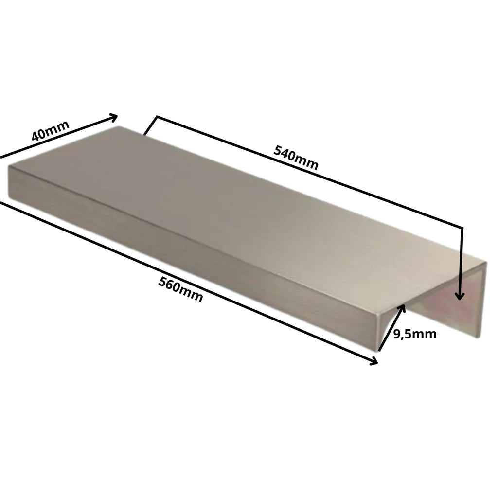 Edge Grip Profilová rukoväť FE06 540 mm (celková dĺžka 560 mm) - kartáčovaná nerezová oceľ