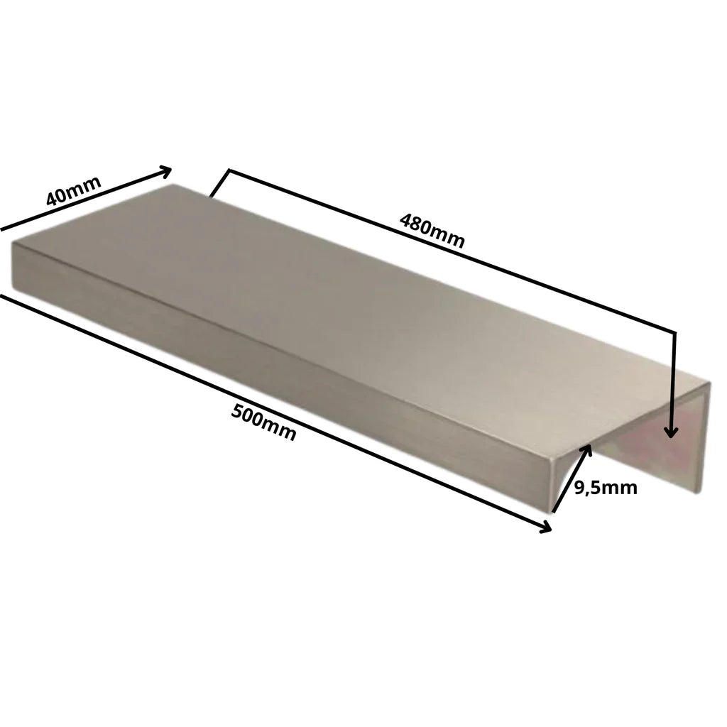 Edge Grip Profilová rukoväť FE06 480 mm (celková dĺžka 500 mm) - kartáčovaná nerezová oceľ