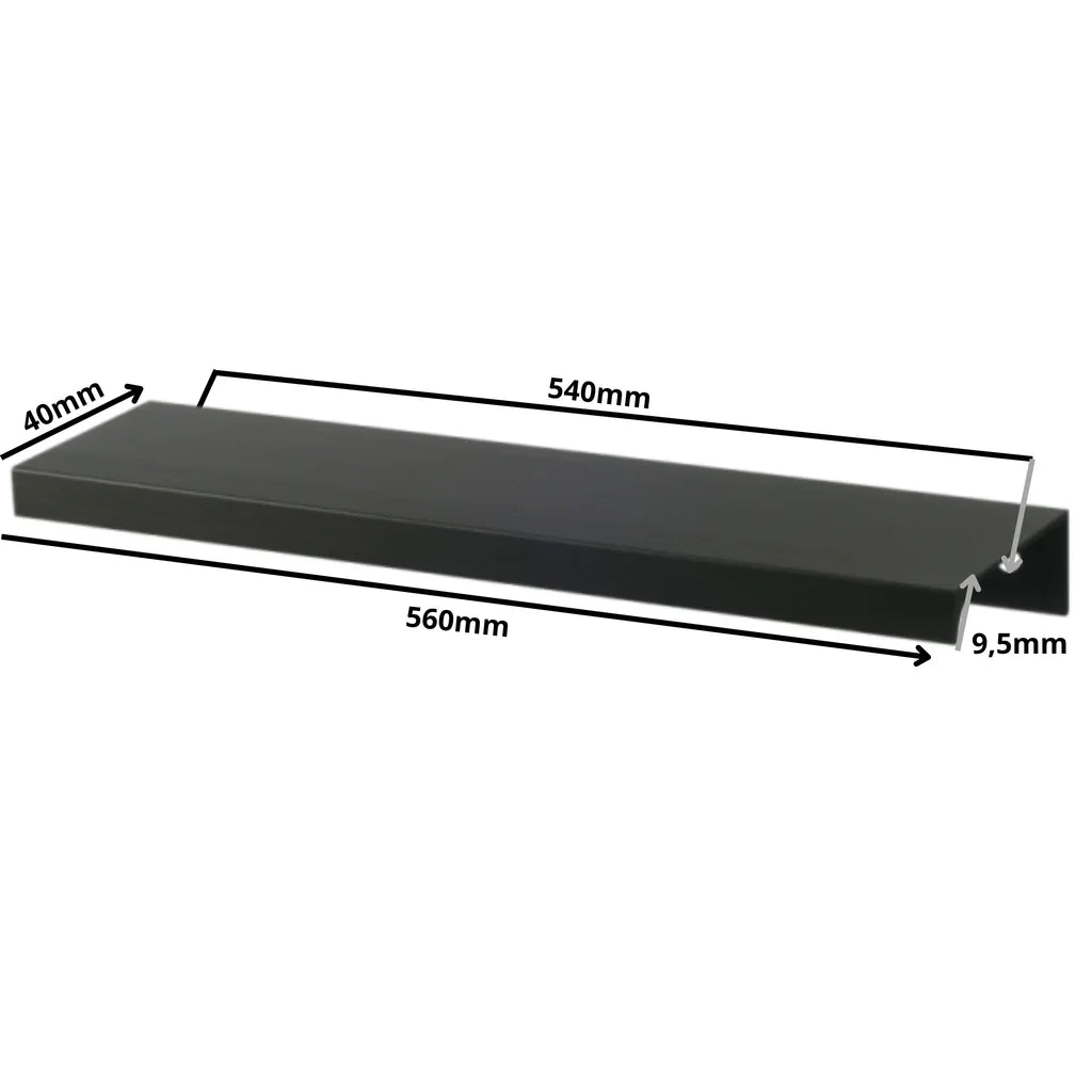 Edge Grip Profilová rukoväť FE06 540 mm (celková dĺžka 560 mm) - matná čierna