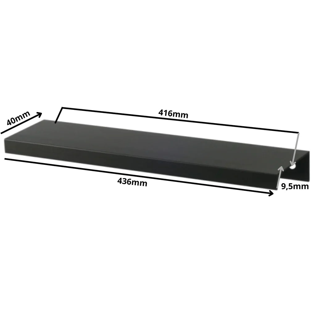 Edge Grip Profilová rukoväť FE06 416 mm (celková dĺžka 436 mm) - matná čierna