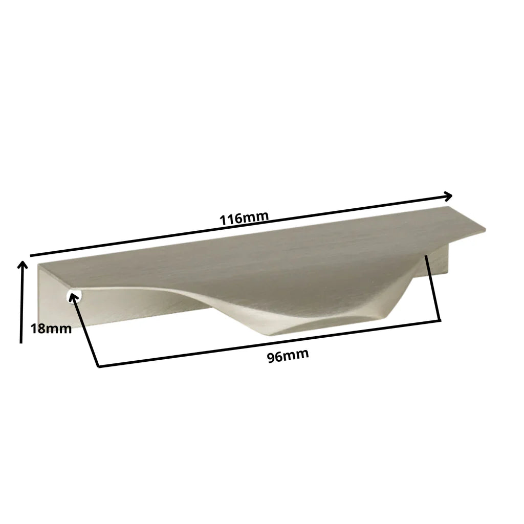 Edge Grip Profilová rukoväť UA04 96 mm (celková dĺžka 116 mm) - kartáčovaná nerezová oceľ