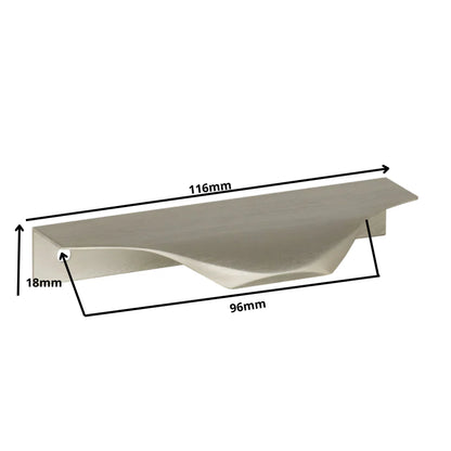 Edge Grip Profilová rukoväť UA04 96 mm (celková dĺžka 116 mm) - kartáčovaná nerezová oceľ