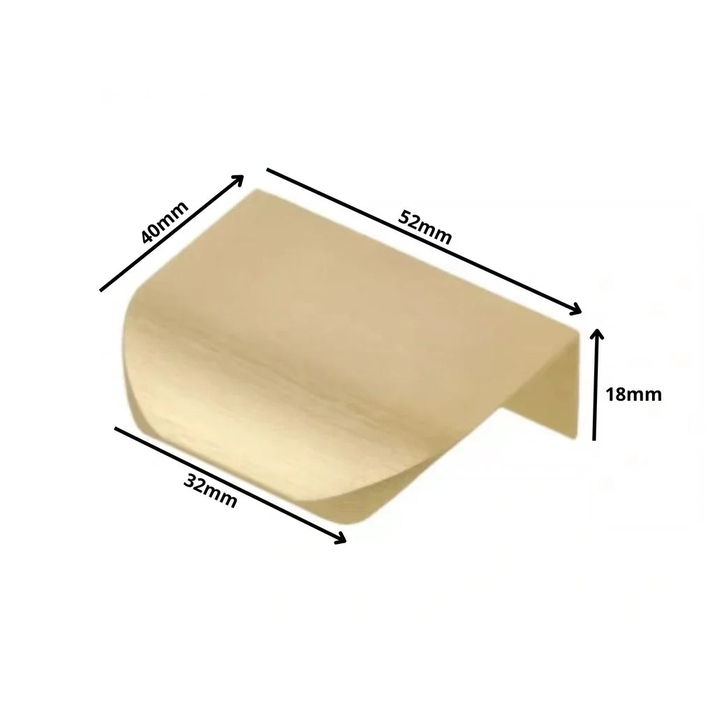 Edge Grip Profilová rukoväť UA02 32 mm (celková dĺžka 52 mm) - zlatá
