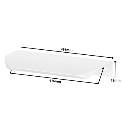 Hranový úchytný profil UA02 416 mm (celková dĺžka 436 mm) - biela