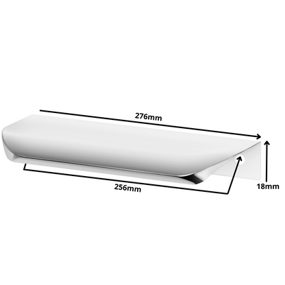 Hranový úchytný profil UA02 256 mm (celková dĺžka 276 mm) - elektrolyticky leštená