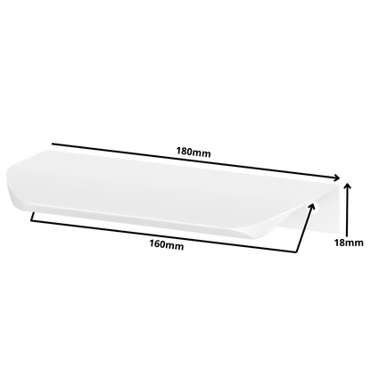 Hranový úchytný profil UA02 160 mm (celková dĺžka 180 mm) - biela