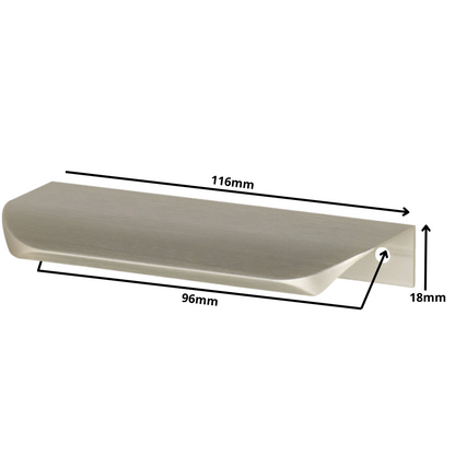 Edge Grip Profilová rukoväť UA02 96 mm (celková dĺžka 116 mm) - kartáčovaná nerezová oceľ