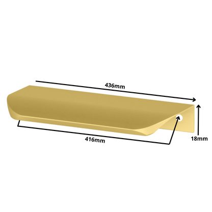 Hranový úchytný profil UA02 416 mm (celková dĺžka 436 mm) - zlatá