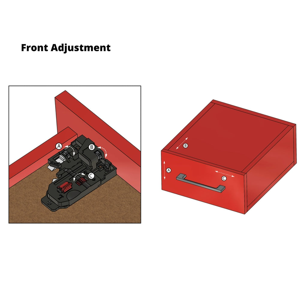 Soft-Close skryté podložné výsuvy zásuvky, plné vysunutie - 550mm