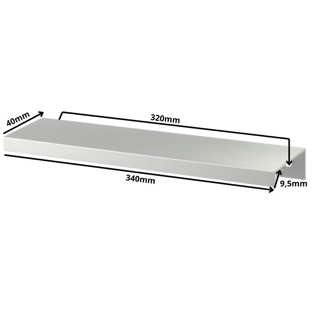 Edge Grip Profilová rukoväť UA06 320 mm (celková dĺžka 340 mm) - elektrolyticky leštená