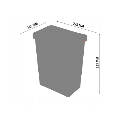 Kôš na triedený odpad s tlmeným zatváraním - 3x15 l + 1x6 l - skrinka 60 cm