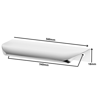 Edge Grip Profilová rukoväť UA02 540 mm (celková dĺžka 560 mm) - elektrolyticky leštená