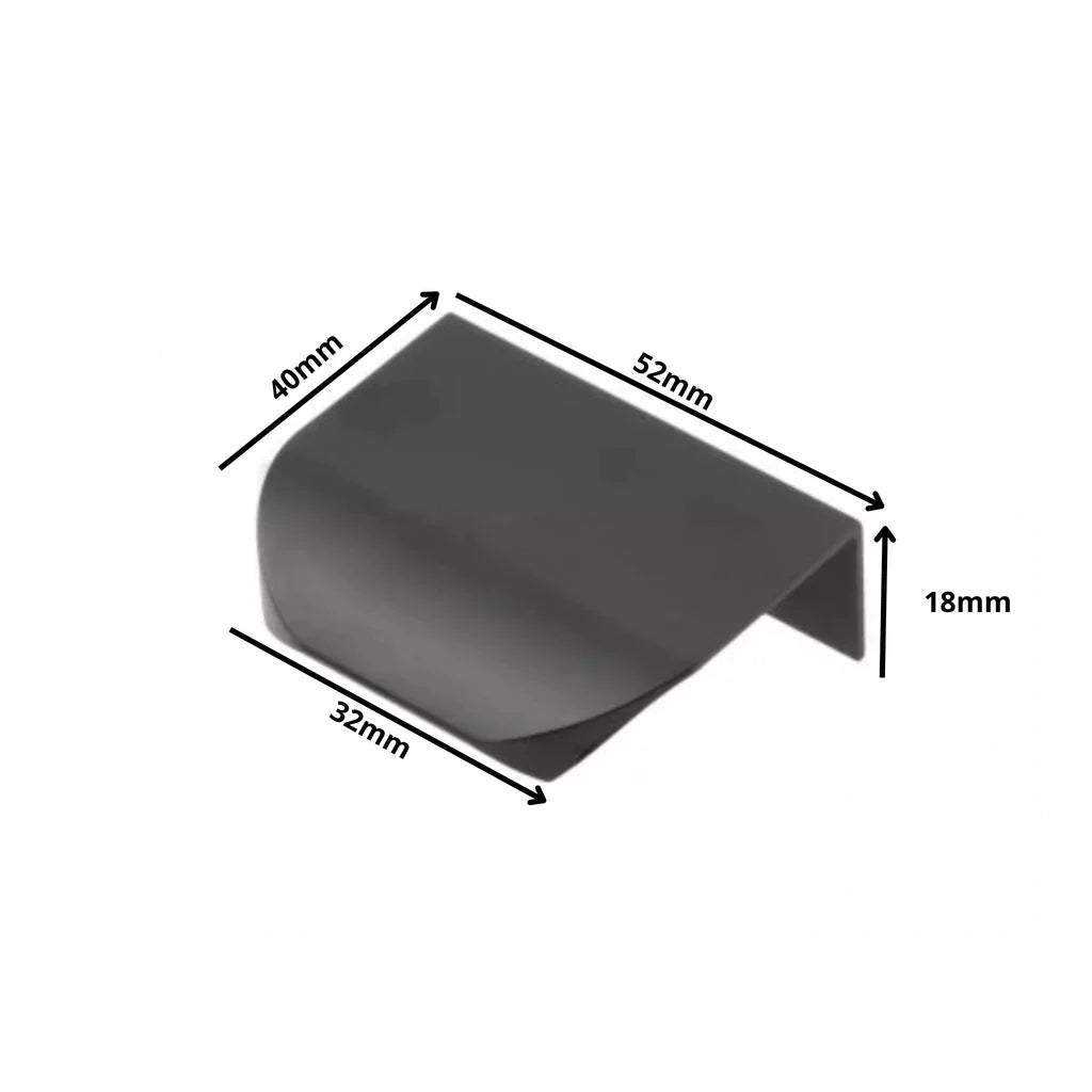 Edge Grip Profilová rukoväť UA02 32 mm (celková dĺžka 52 mm) - matná čierna