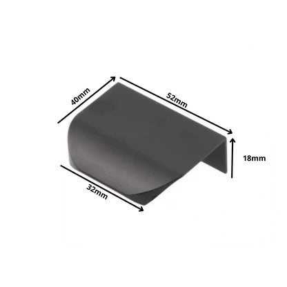 Edge Grip Profilová rukoväť UA02 32 mm (celková dĺžka 52 mm) - matná čierna