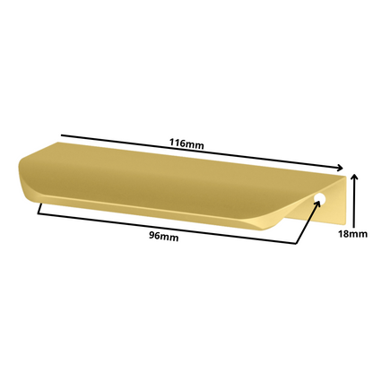 Edge Grip Profilová rukoväť UA02 96 mm (celková dĺžka 116 mm) - zlatá