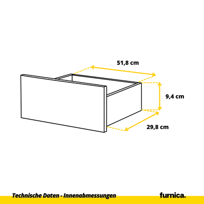 GABRIEL - Komoda s 8 zásuvkami - Skrinka na oblečenie do spálne - Antracit / Biela matná - V92cm Š120cm H33cm (6)