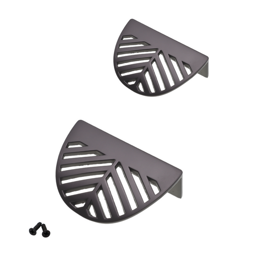 LEAF Edge Pull nábytková rukoväť 32 mm (celková dĺžka 60 mm) - perlová matná strieborná – Furnica