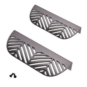 LEAF Edge Pull nábytková rukoväť 64 mm (celková dĺžka 118 mm) - perlová matná strieborná