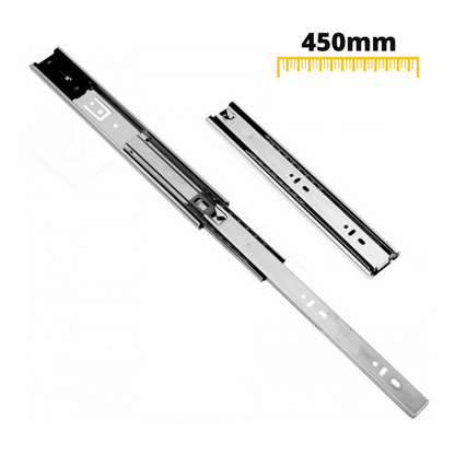 Sada samozamykacích kuličkových výsuvov (ľavý a pravý), H45 – 450mm – Furnica