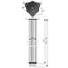 Nastaviteľná noha nábytku 710 mm - chróm