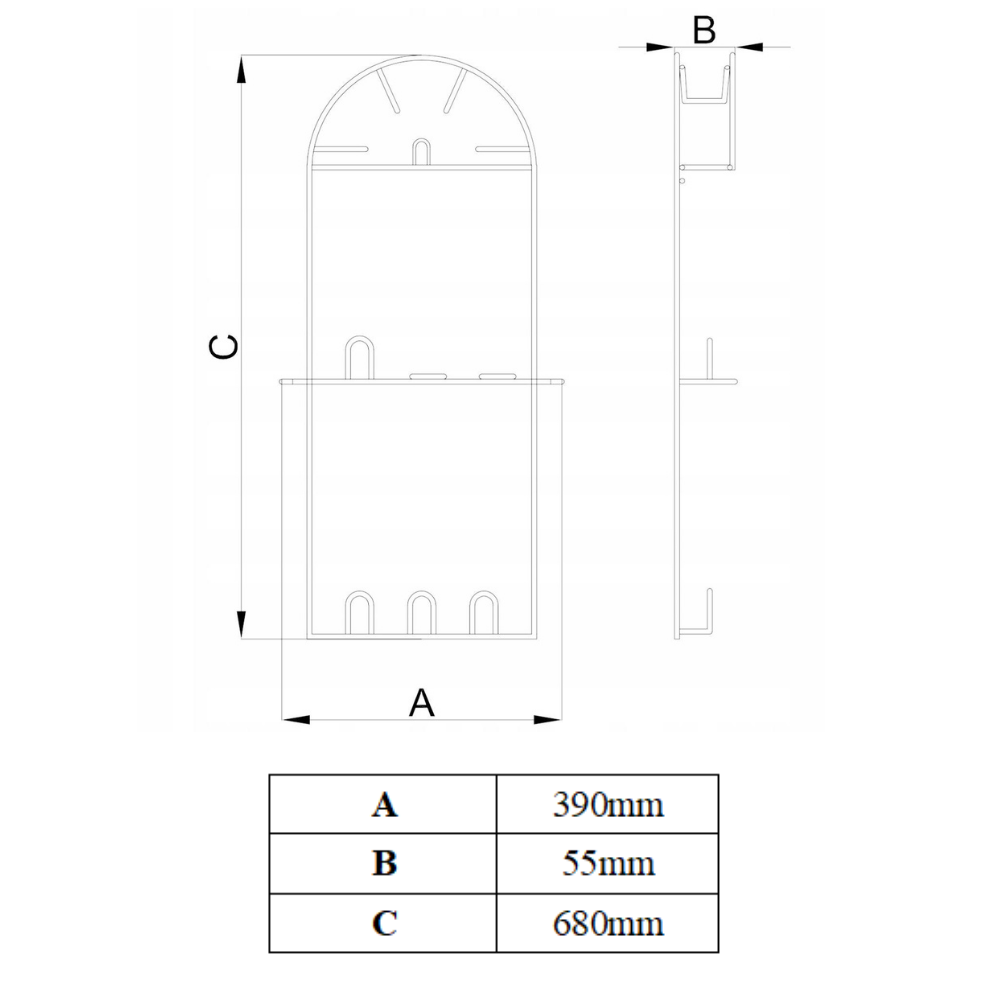 Držiak na vysávačovú hadicu na stenu - veľký - antracitový
