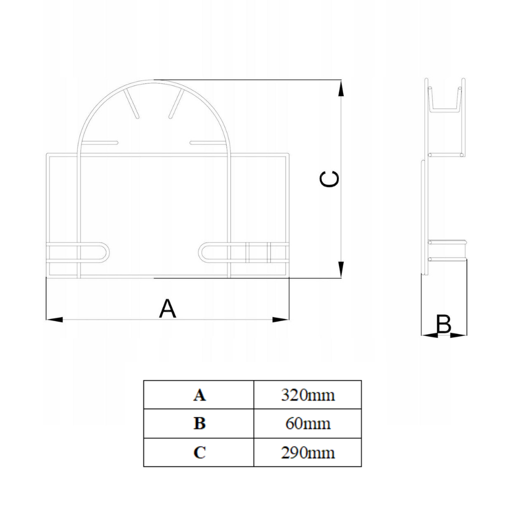 Držiak na vysávačovú hadicu na stenu - Malý - Chróm
