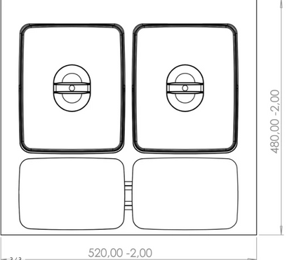 Odpadkový kôš na triedený odpad do zásuvky - 2x15 l - skrinka 60 cm - antracit (2)