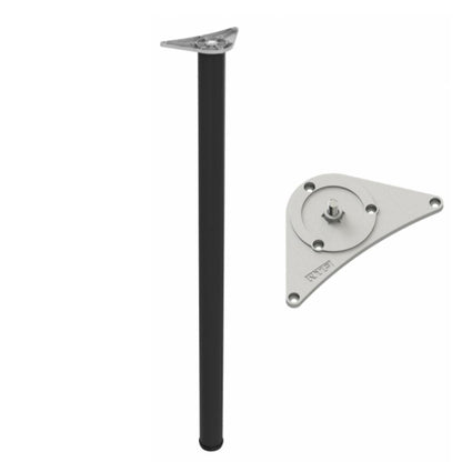 Nastaviteľná noha nábytku 1100 mm - ZnAl montážna doska - čierna – Furnica