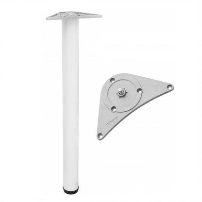 Nastaviteľná noha nábytku 710 mm - montážna doska ZnAl - biela – Furnica