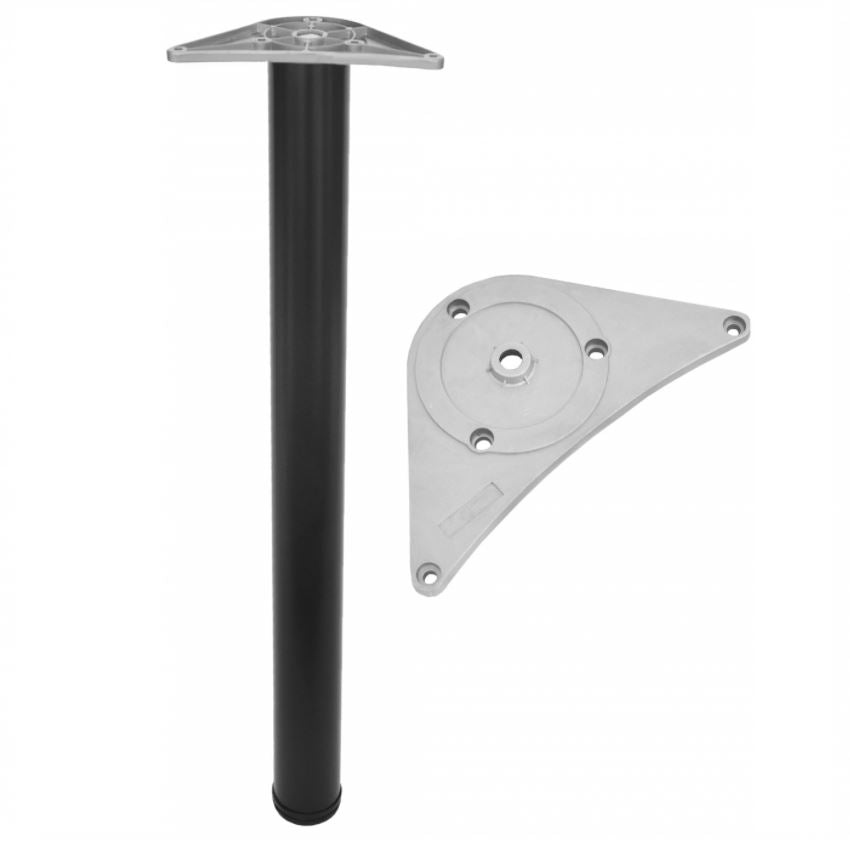 Nastaviteľná noha nábytku 820 mm - montážna doska ZnAl - čierna – Furnica