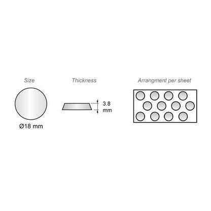 Nárazník na dvere skrinky - samolepiaci - 8x22mm Bežový - 30ks (5) – Furnica