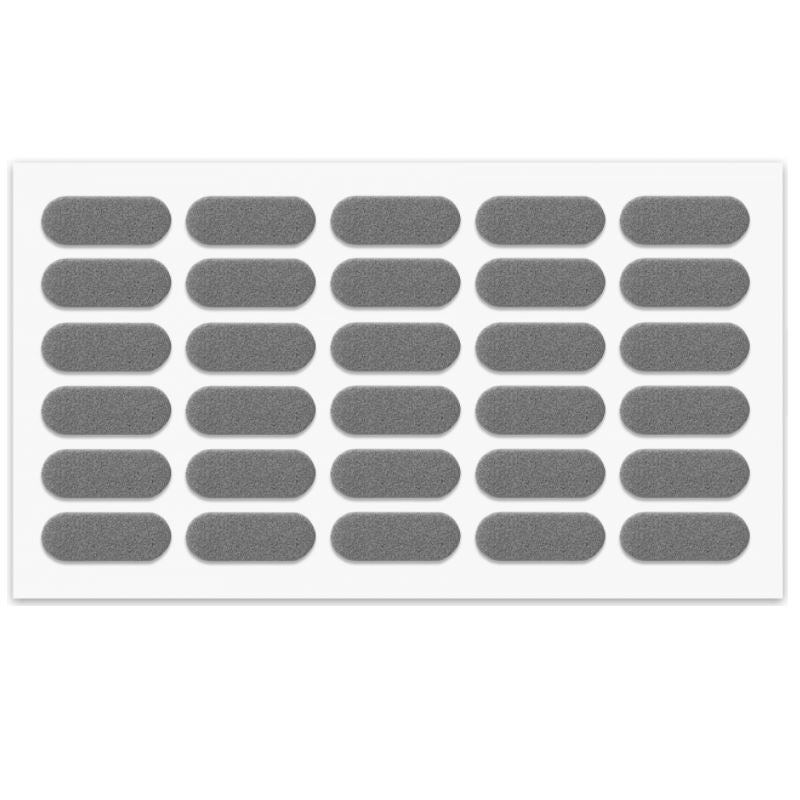 Nárazník na dvere skrinky - samolepiaci - 8x22mm sivý - 30 kusov – Furnica