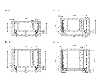 Zásuvkový systém Slim Box 40 kg - tlmené zatváranie - 18 mm