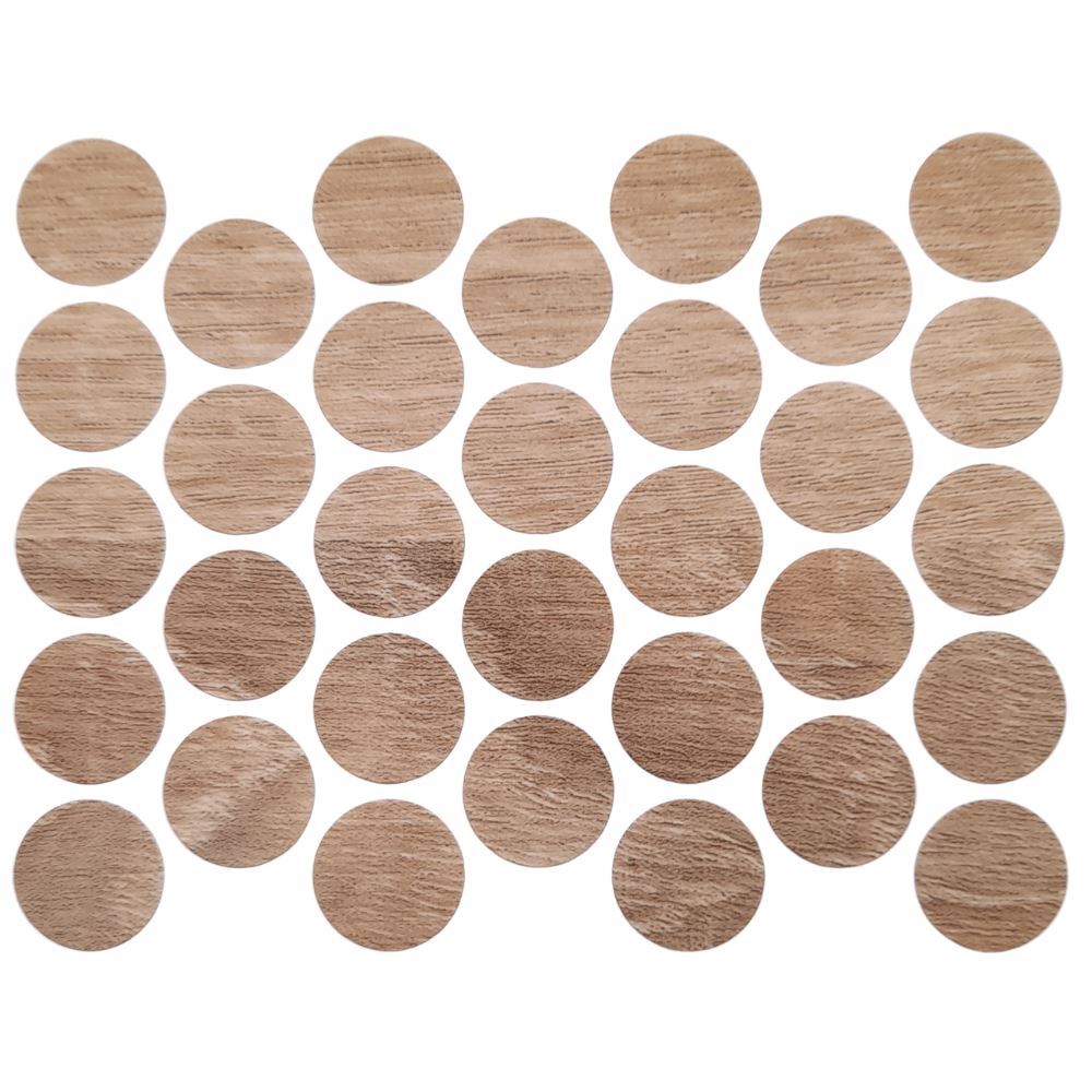 Samolepiace krytky na skrutky - Dub Sonoma 18mm – Furnica
