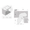 SUPLIMO 900 Ľavý biely rohový modul